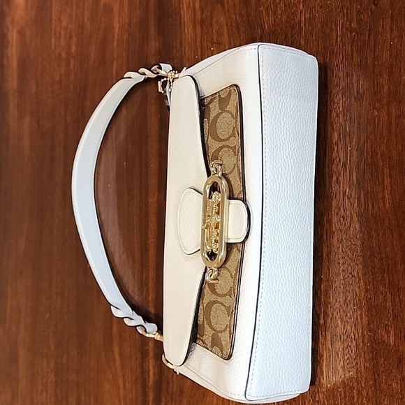 Coach Jade Shoulder Bag With Signature Canvas Detail #F90782 - Picture 14 of 15